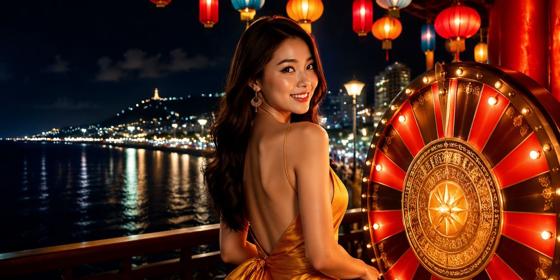 Khung cảnh casino sang trọng với ánh sáng neon